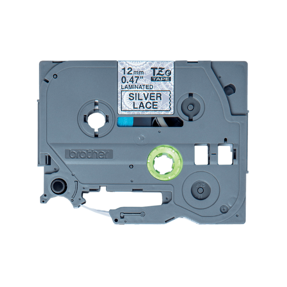 Original TZe-MPSL31 Schriftbandkassette von Brother – Schwarz auf silbernem Spitzenmuster, 12 mm breit 2
